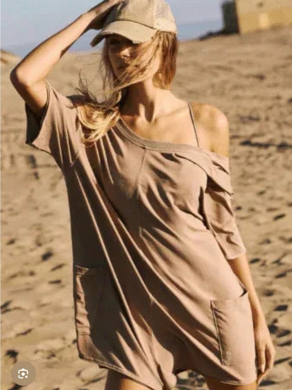 FREE PEOPLE HOT SHOT TEE ROMPER